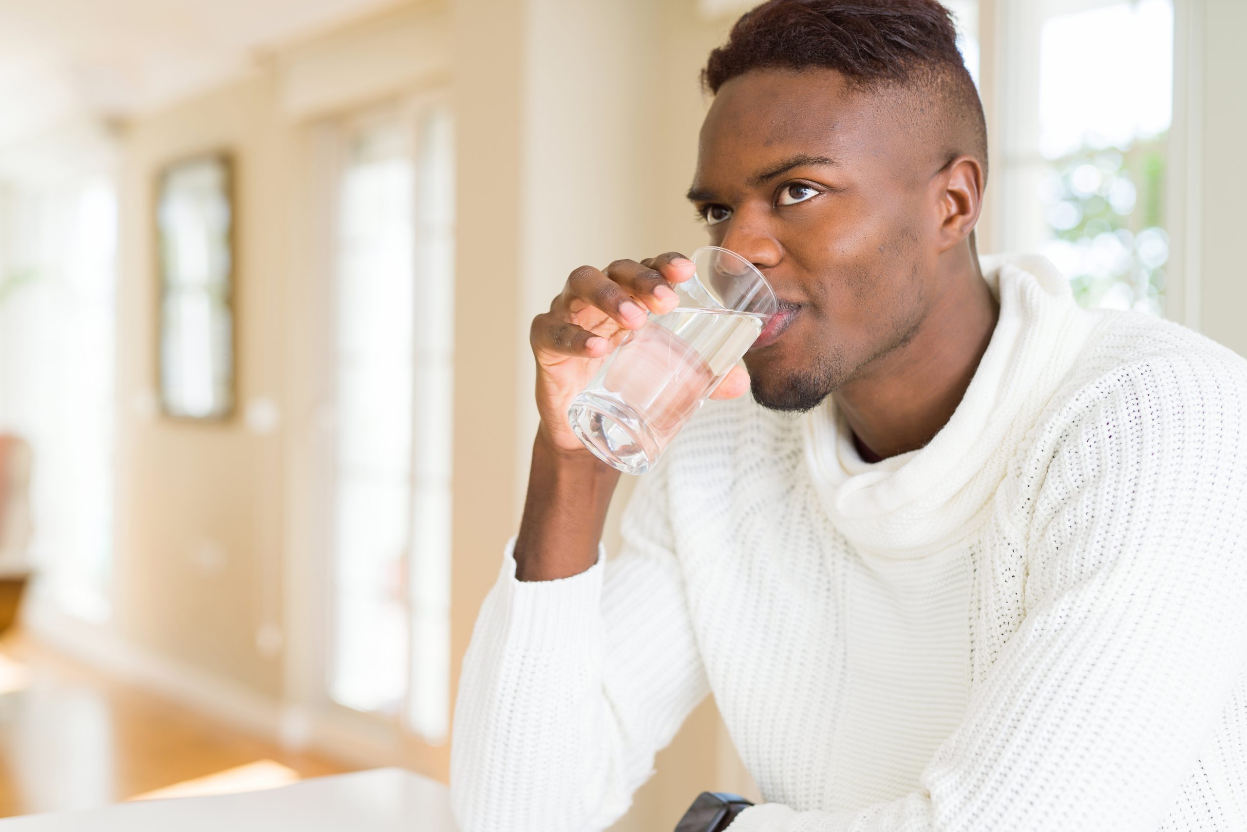 Drinking water to prevent dehydration